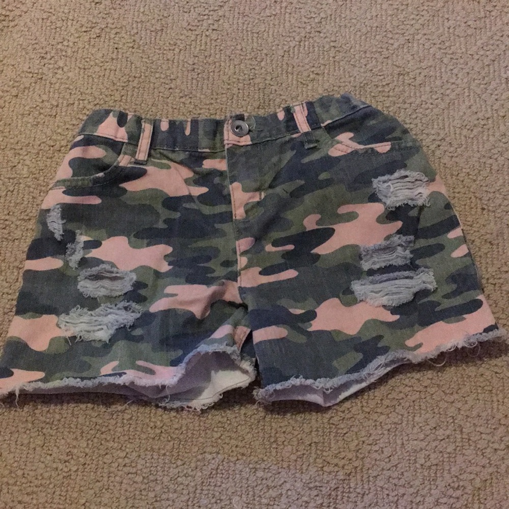 the children's place camouflage jean shorts